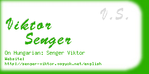 viktor senger business card